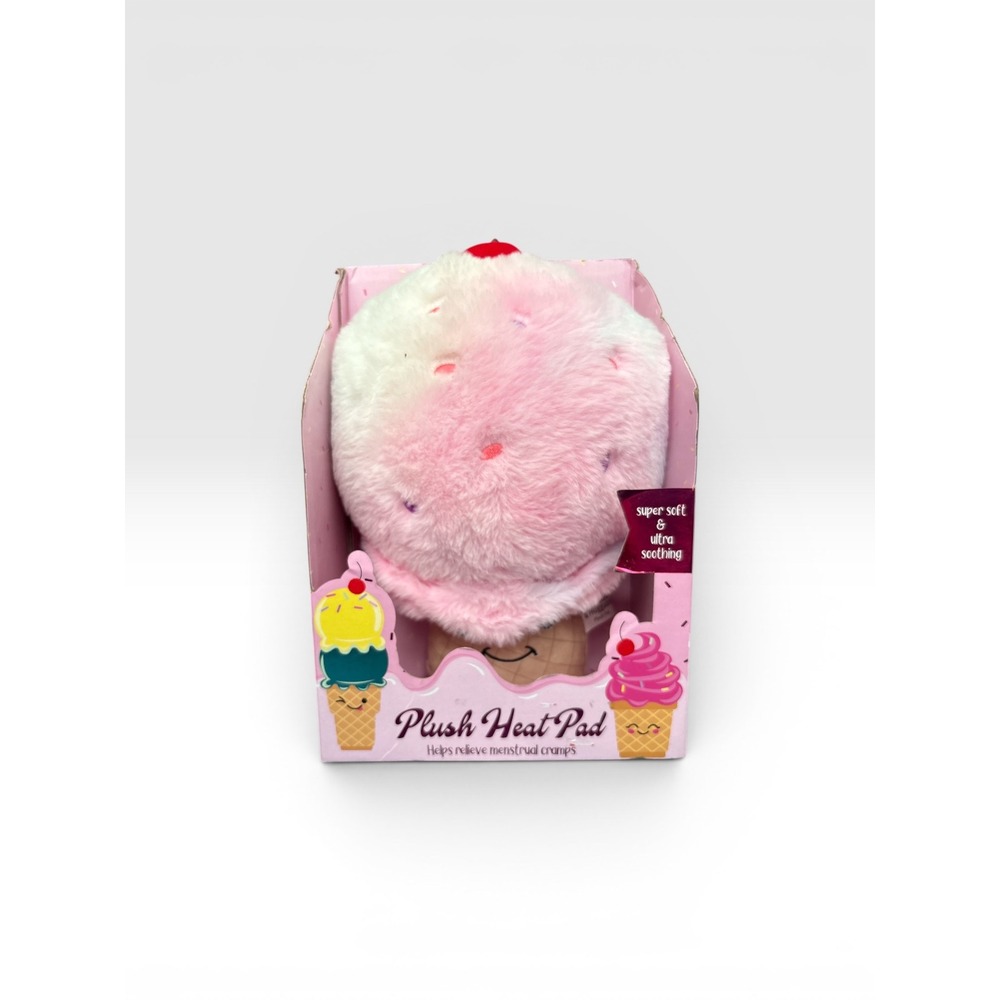 Lifestyle Products Ice Cream Cone Plush Microwavable Heat Pad Pink PLU709 NEW